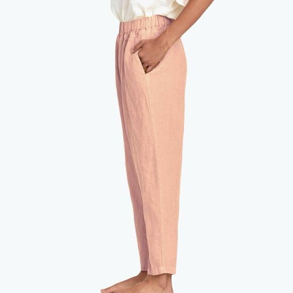 Black Crane Pants - BLACK CRANE EUC Linen carpenter pants in Nude Size S